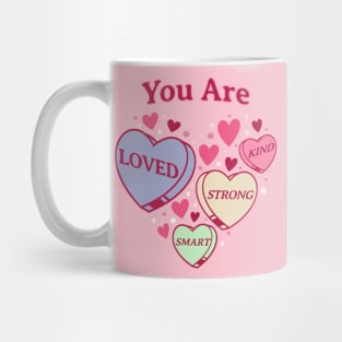 Teacher Valentine Day Retro Heart Candy - Cute Self Love Mug